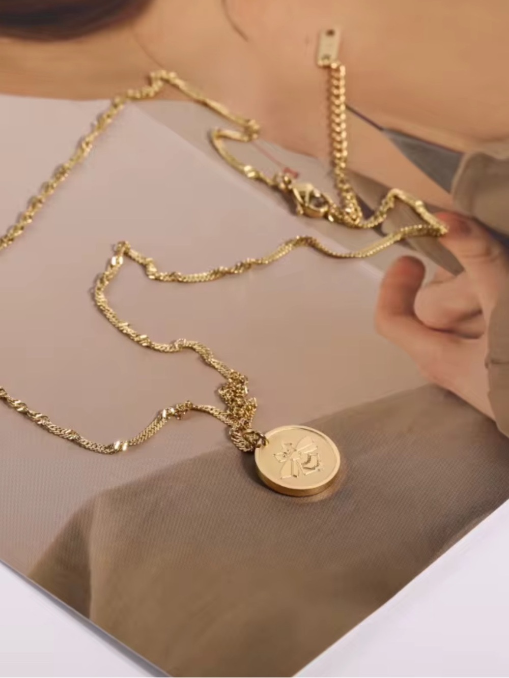 18K Gold Plated Bee Pendant Necklace